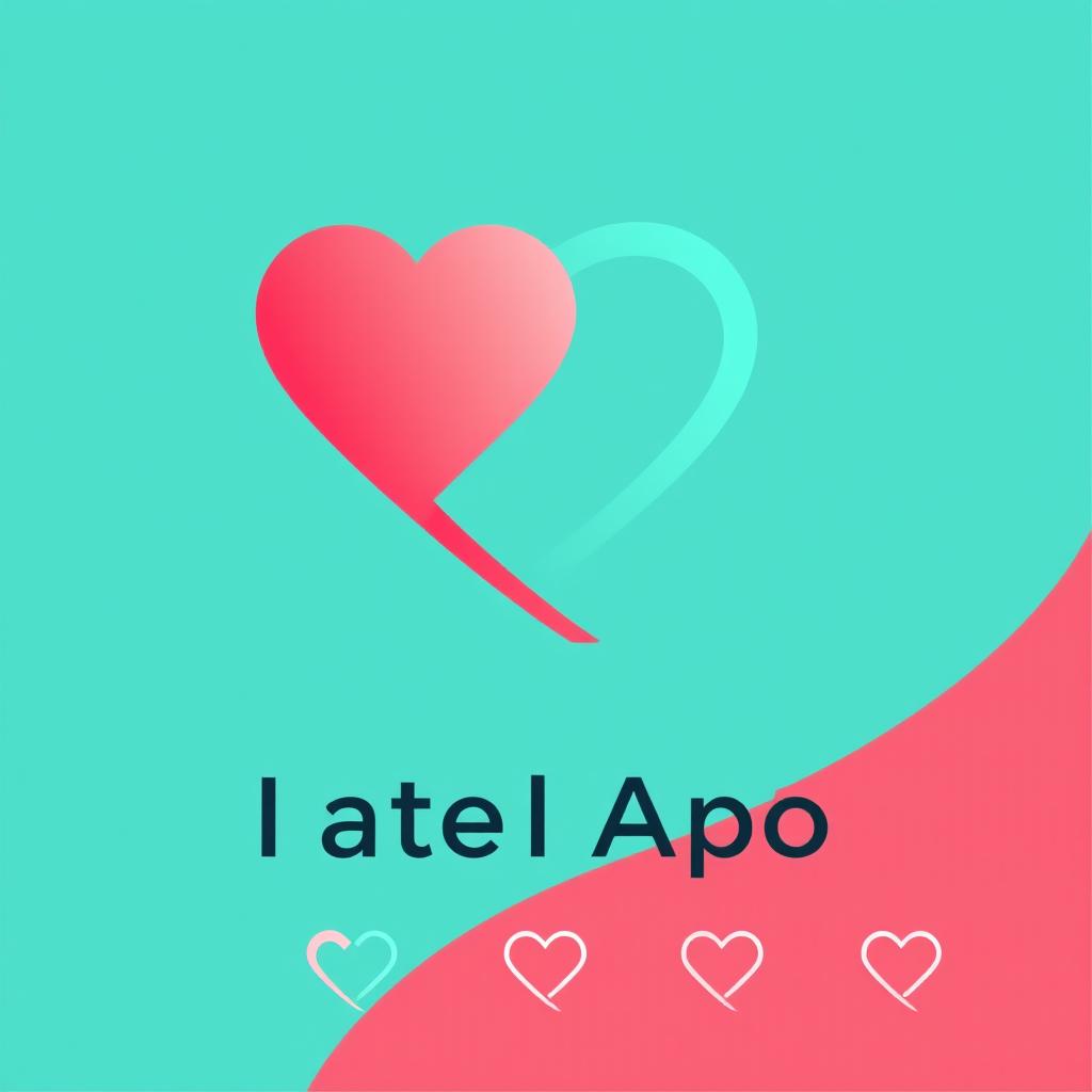 A unique and innovative logo design for a dating app, featuring an intertwined heart and infinity symbol to represent lasting connections