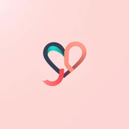 A unique and innovative logo design for a dating app, featuring an intertwined heart and infinity symbol to represent lasting connections
