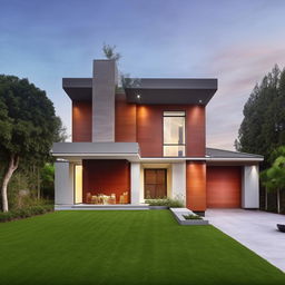 Design a contemporary and spacious house for a 1721 square foot plot.