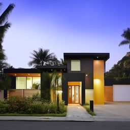 Design a contemporary and spacious house for a 1721 square foot plot.