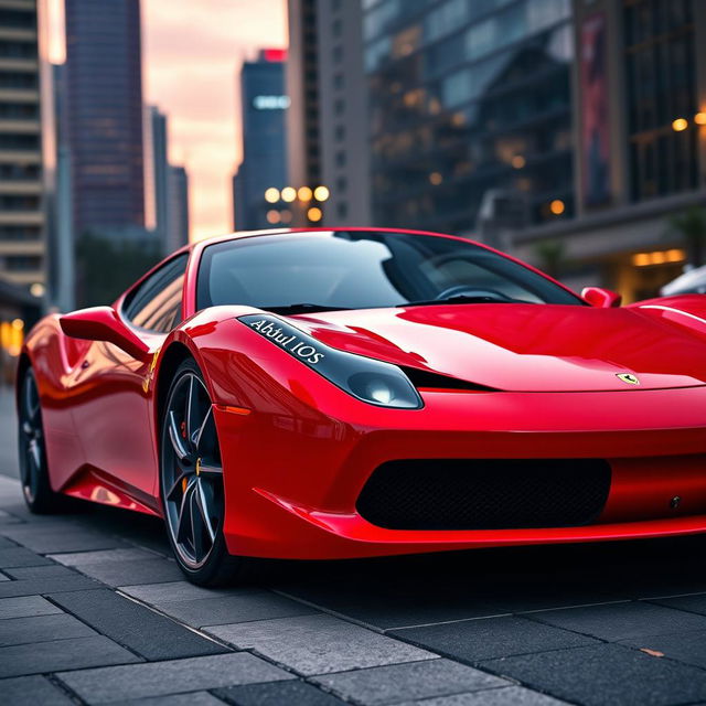 A stunning Ferrari 458 Italia in a vibrant red color, showcasing its sleek and aerodynamic design