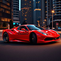 A stunning Ferrari 458 Italia in a vibrant red color, showcasing its sleek and aerodynamic design