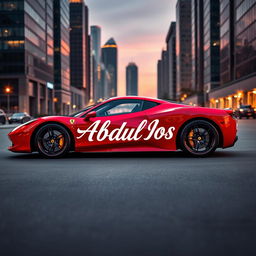 A stunning Ferrari 458 Italia in a vibrant red color, showcasing its sleek and aerodynamic design