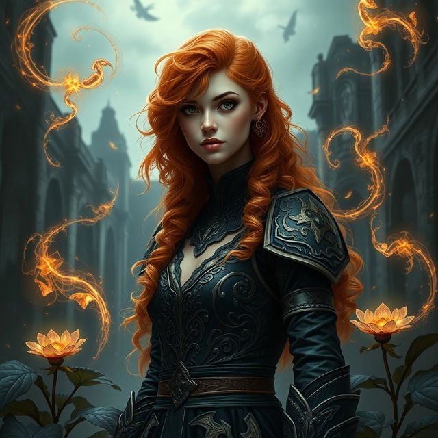 A captivating fantasy book cover featuring a teenaged woman, around 22 years old, inspired by League of Legends