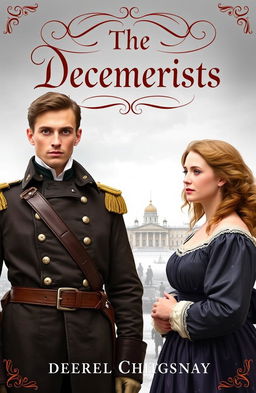 A historical book cover illustrating the Decembrists in the Russian Empire, featuring the main characters portrayed by Pierre Niney and Anna Chipovskaya