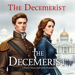 A historical book cover illustrating the Decembrists in the Russian Empire, featuring the main characters portrayed by Pierre Niney and Anna Chipovskaya