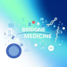 A striking visualization of bridging gaps in medicine, showcasing a diverse range of medical graphics without any text