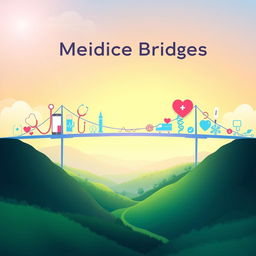 A visually captivating representation of 'medicine bridges,' symbolizing the connection between various fields of medicine and healthcare
