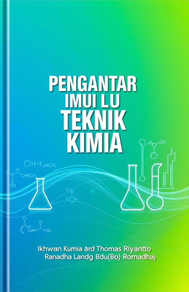 A book cover for 'PENGANTAR ILMU TEKNIK KIMIA' featuring a sophisticated and modern design that reflects the essence of chemical engineering