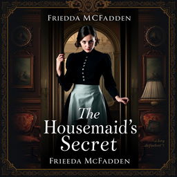 A captivating book cover design for 'The Housemaid's Secret' by Freida McFadden