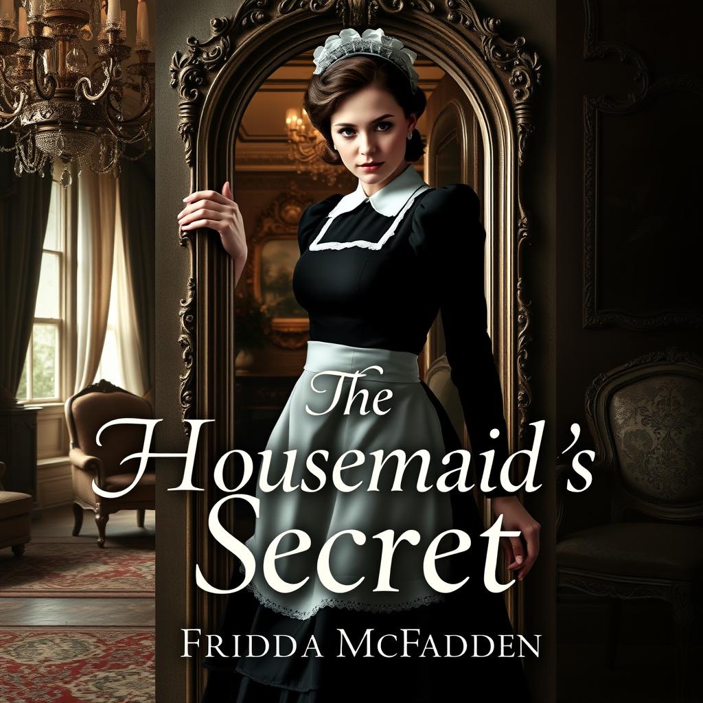 A captivating book cover design for 'The Housemaid's Secret' by Freida McFadden