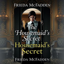 A captivating book cover design for 'The Housemaid's Secret' by Freida McFadden