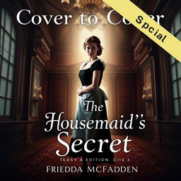 A stunning book cover design for 'The Housemaid's Secret' by Freida McFadden, highlighting its 'Cover to Cover Special' edition