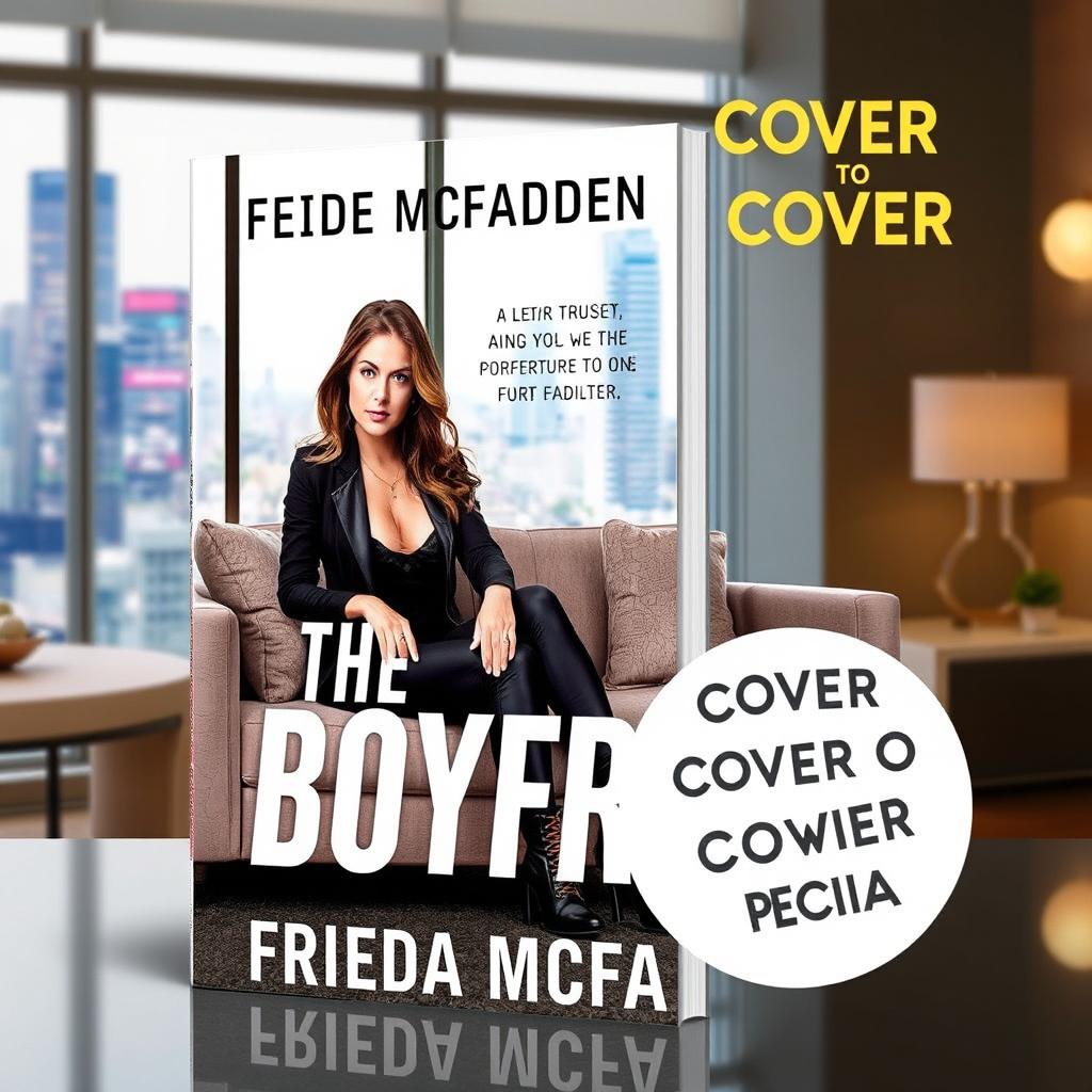 An eye-catching book cover design for 'The Boyfriend' by Freida McFadden, marked as 'Cover to Cover Special