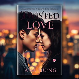 A visually striking book cover design for 'Twisted Love' by Ana Huang