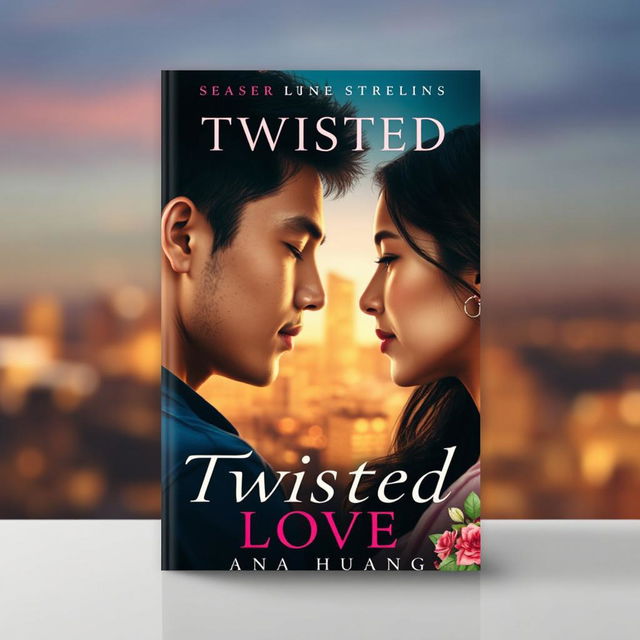 A visually striking book cover design for 'Twisted Love' by Ana Huang