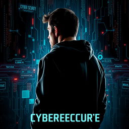 An intense thriller movie poster featuring a man wearing a black hoodie, shown from the back with a strong stance that conveys determination