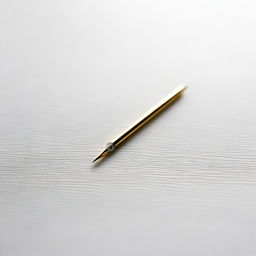 A sharp sewing needle, gleaming metallic surface, oriented horizontally and pointing to the right.