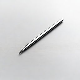 A sharp sewing needle, gleaming metallic surface, oriented horizontally and pointing to the right.