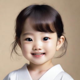 A hyper-realistic portrayal of a sweet, beautiful and incredibly cute Japanese child.