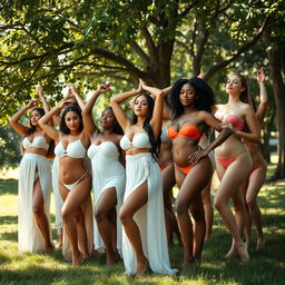 An elegant and artistic portrayal of female beauty, emphasizing body positivity and confidence