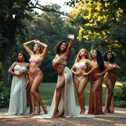 An elegant and artistic portrayal of female beauty, emphasizing body positivity and confidence