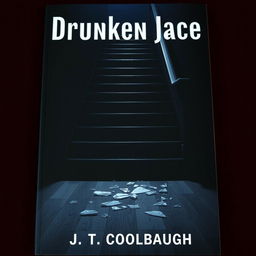 A dark, ominous staircase at the center of the cover for 'Drunken Jace,' with shards of broken glass scattered across the hardwood floor
