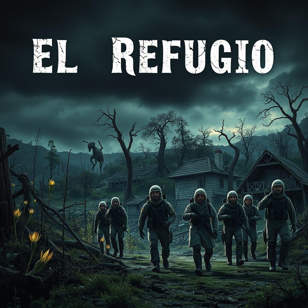 A haunting cover for a horror novel titled 'El Refugio'