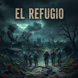 A haunting cover for a horror novel titled 'El Refugio'