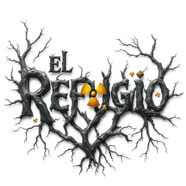 A horror-themed book cover titled 'El Refugio' set against a stark white background