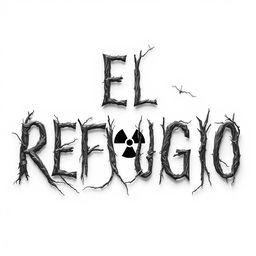 A horror-themed book cover titled 'El Refugio', featuring a background in pure white