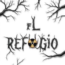 A horror-themed book cover titled 'El Refugio', featuring a background in pure white
