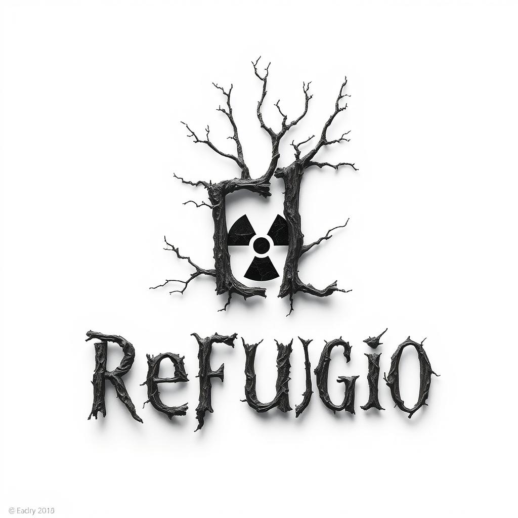 A horror-themed book cover titled 'El Refugio', set against a stark white background