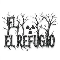 A horror-themed book cover titled 'El Refugio', set against a stark white background