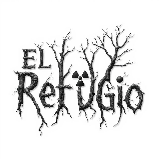 A horror-themed book cover titled 'El Refugio', set against a stark white background