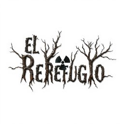 A horror-themed book cover featuring the title 'El Refugio' against a pristine white background