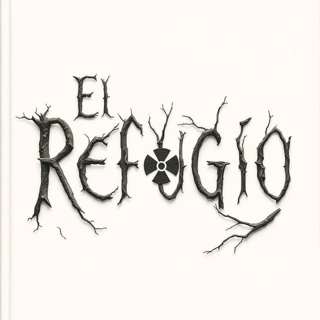 A horror-themed book cover featuring the title 'El Refugio' against a pristine white background