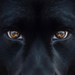 Close-up of a pair of striking black male eyes, showcasing a deep, intense gaze