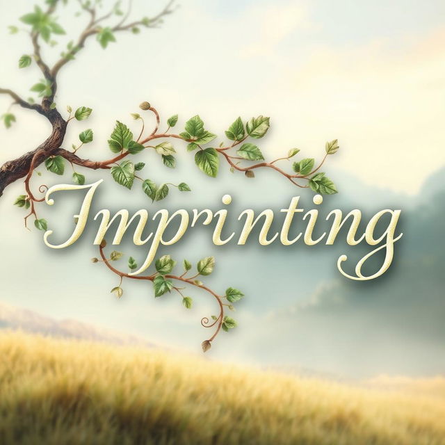 An artistic representation of the word 'imprinting' as a central theme