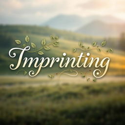 An artistic representation of the word 'imprinting' as a central theme