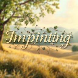 An artistic representation of the word 'imprinting' as a central theme