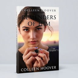 A captivating book cover design for 'Reminders of Him' by Colleen Hoover
