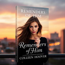 A visually striking book cover design for 'Reminders of Him' by Colleen Hoover
