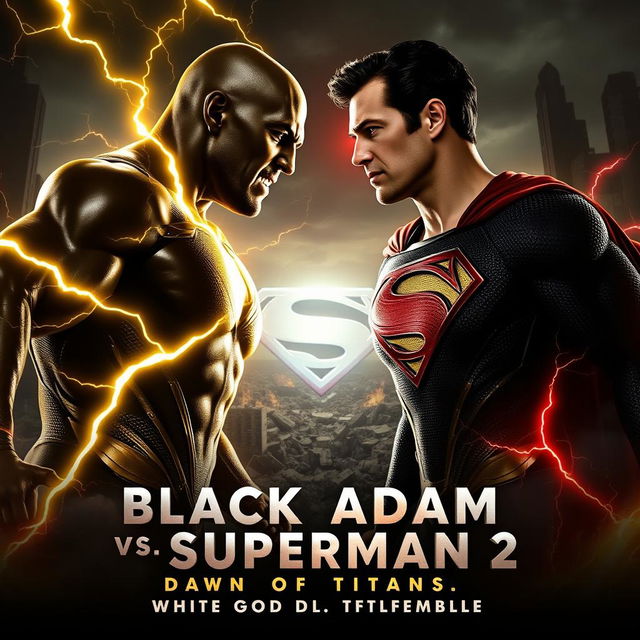 A dramatic poster concept for 'Black Adam vs