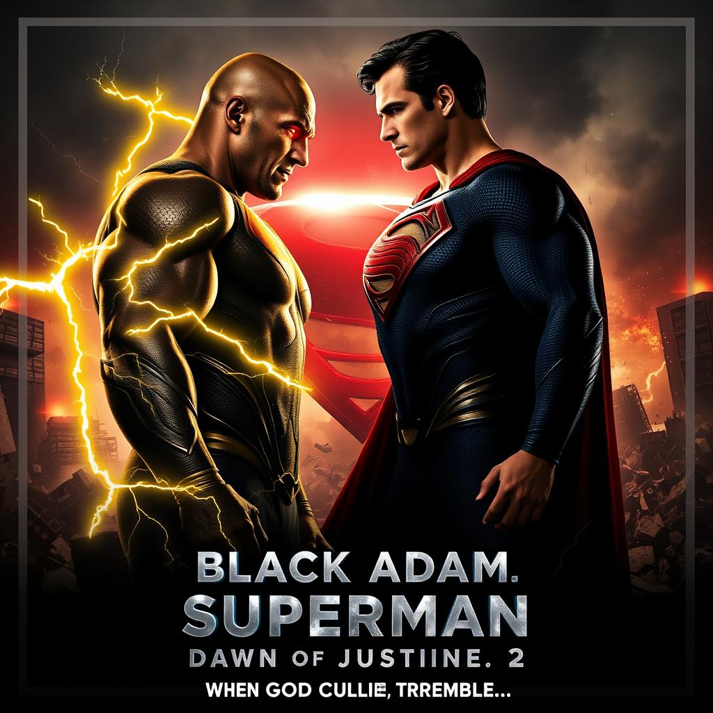 A dramatic poster concept for 'Black Adam vs