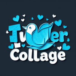 A creative logo design inspired by Twitter, featuring the name "Paper Collage"