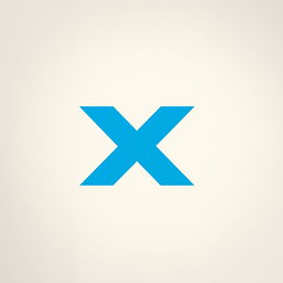A modern logo design featuring the letter 'X', inspired by Twitter's branding, set against a textured paper background
