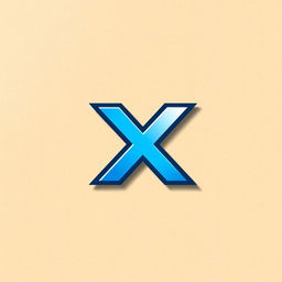 A modern logo design featuring the letter 'X', inspired by Twitter's branding, set against a textured paper background