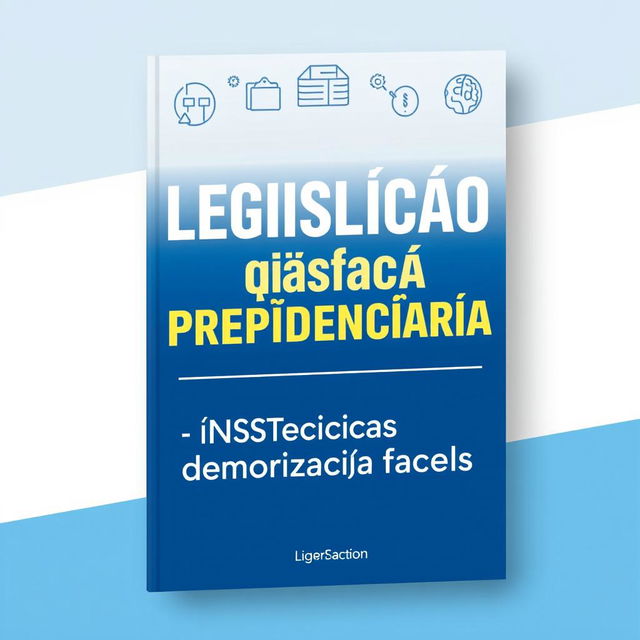 A professional and eye-catching ebook cover for an information product titled 'Legislação Previdenciária - INSSTécnicas de memorização fáceis'