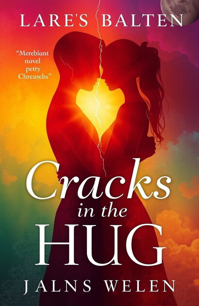 A captivating book cover for a novel titled 'Cracks in the Hug'